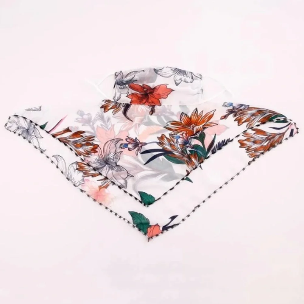 Gorgeous Floral Facemask & Scarf Adjustable Ear Strips 4 A Comfortable Fit